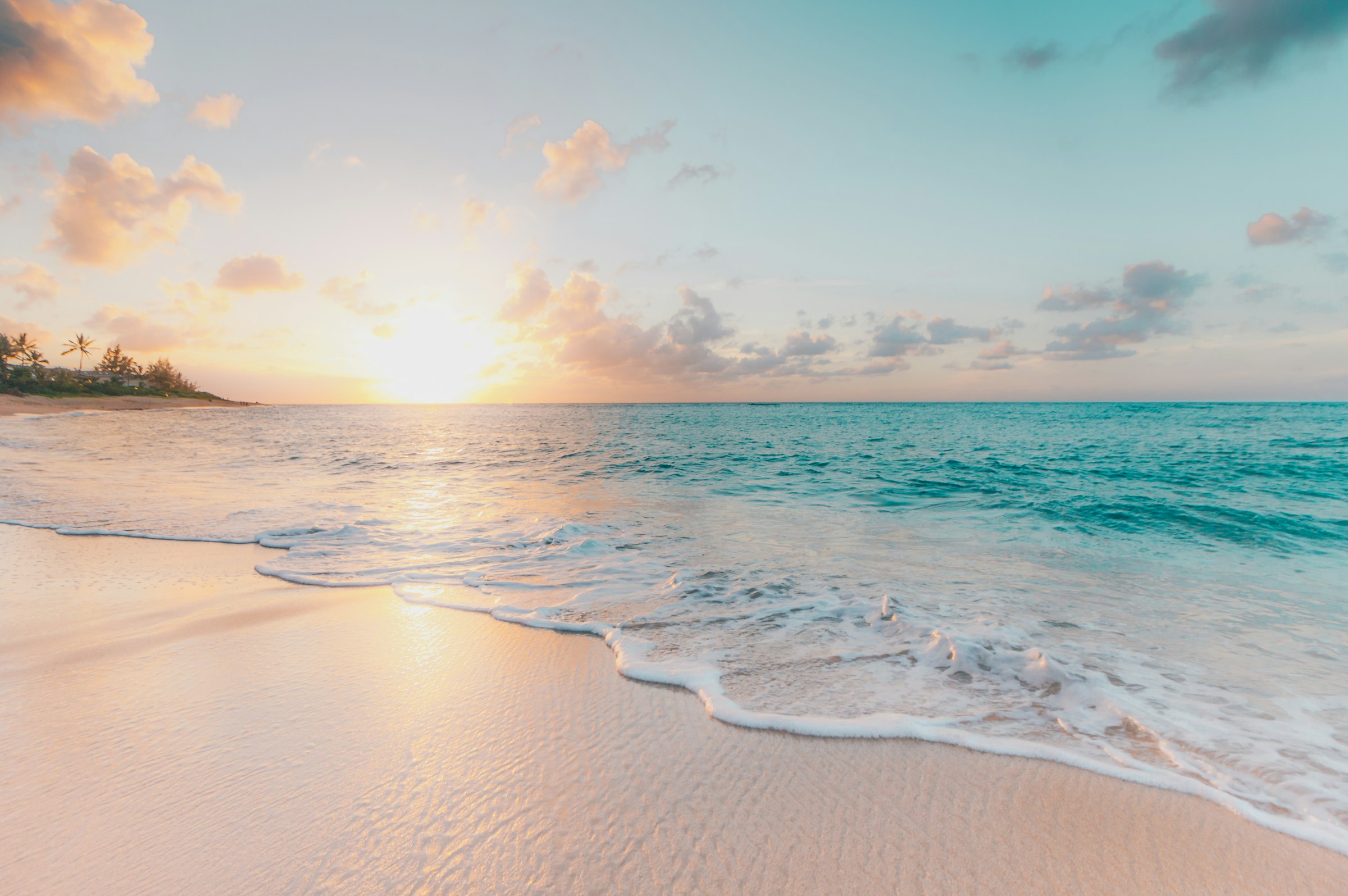 Sunrise over the Gulf Coast shoreline
